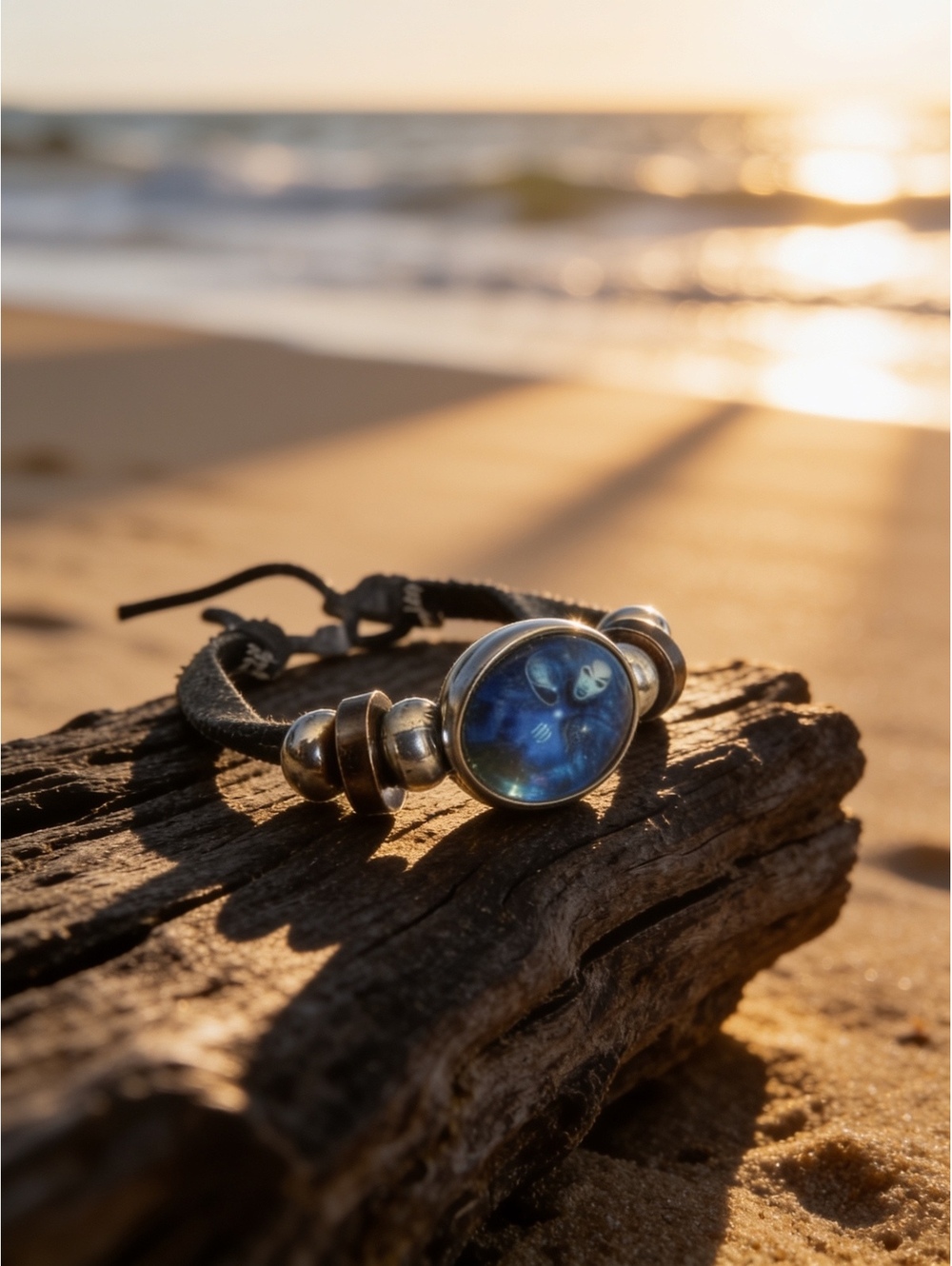 Virgo Zodiac Glass Cabochon Leather Bracelet [COPY]
